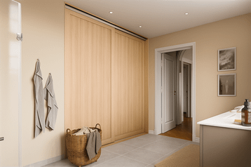 Kitchn Outline skydelåger på mål til garderobe med 2 låger - Total Bredde 99 til 242,8 cm